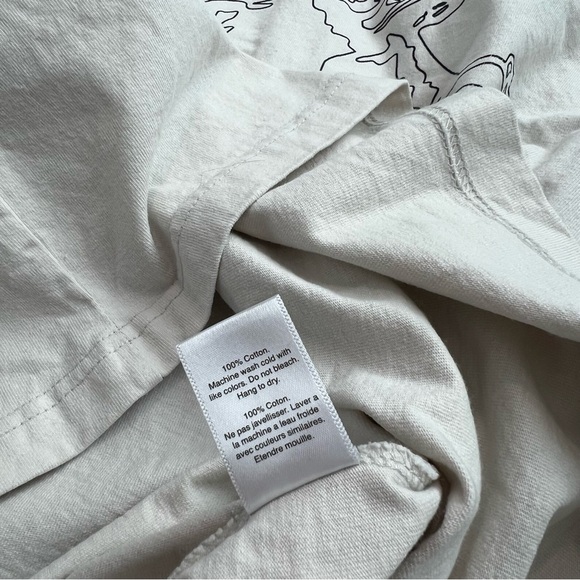 JAXXON Limited Edition Oversized Boxy Graphic T-Shirt Size Large Cream Angel Tee - Picture 6 of 8